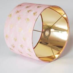 Handmade Gold Cherub Lampshade Pink Cupid Home Decor - thumbnail 2