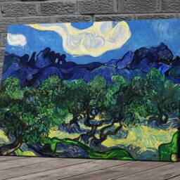 Olive Trees Van Gogh Canvas Framed Glossy Coated Premium With Metal Hanger Various Sizes - thumbnail 2