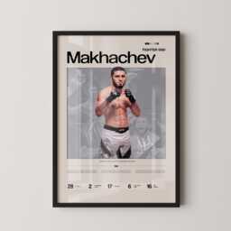 Islam Makhachev Poster, Ufc Inspired Mma Wall Art, Fighter Legacy Print, Combat Sports Gym Decor Gift - thumbnail 1