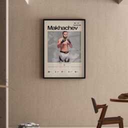 Islam Makhachev Poster, Ufc Inspired Mma Wall Art, Fighter Legacy Print, Combat Sports Gym Decor Gift - thumbnail 2
