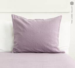 Light Lilac Linen Pillow Sham With Zipper - Lavender Pillow - Purple Decorative Heavy Custom Sizes