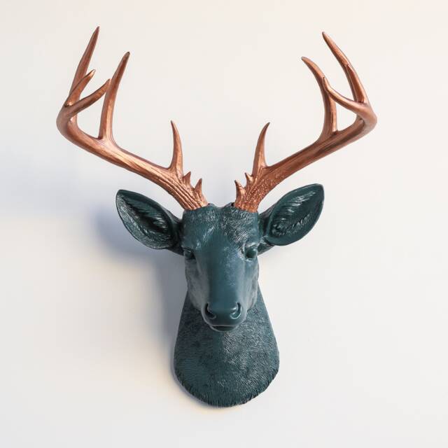 Faux Taxidermy Large Deer Wall Mount - Decor Forest & Antique Copper Nd7075 - image 1