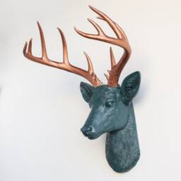 Faux Taxidermy Large Deer Wall Mount - Decor Forest & Antique Copper Nd7075 - thumbnail 2