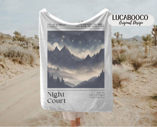 Velaris Licensed Sarah J Maas Blanket Acotar Decor Sjm Quilted Throw Merch Book City Of Starlight - image 1