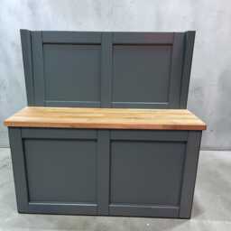 Shaker Monks Bench With Solid Oak Seat Hallway Storage Settle
