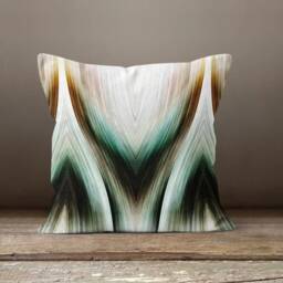 Green Abstract Cushion Cover/Geometric Sofa Pillow Case/Personalized Housewarming Case/Modern Garden Cushion Cover - thumbnail 2