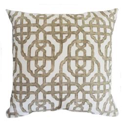 Hamptons Style Cushions, Geometric Hampton's Pillows, Brown & White Coastal, Scatter Cushion Covers. Chair - thumbnail 3