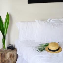 Simple Linen Bedding Set Handmade, Luxury Softened. King, Linen Queen, Bed Set, White. Extra Fast Shipping - thumbnail 2