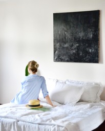 Simple Linen Bedding Set Handmade, Luxury Softened. King, Linen Queen, Bed Set, White. Extra Fast Shipping - thumbnail 1