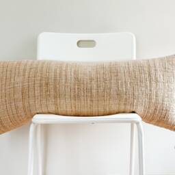 Handwoven Hemp Lumbar Pillow Cover Karen Tribal Design - thumbnail 2