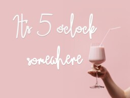It's 5 O'clock Somewhere Wooden Words Wall Art Sign, Bar Quote - thumbnail 1