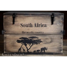 "Wooden Crate, Freight Chest, Table, Storage Box ""South Africa" - thumbnail 2
