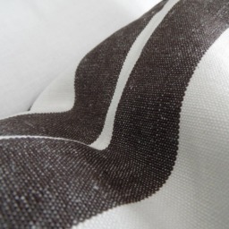 Brown & Off White Striped Pillow Cover Farmhouse Decor - thumbnail 2