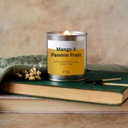 Mango & Passion Fruit Wood Wick Candle, Summer Home Fragrance. Scented Candle - thumbnail 2