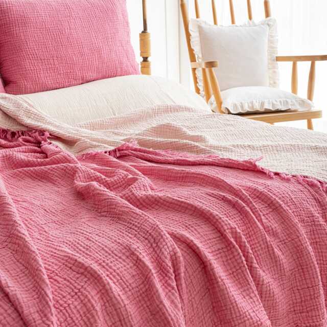 Gauze Cotton Muslin Bed Cover Oeko-Tex Organic Bedspread - image 1