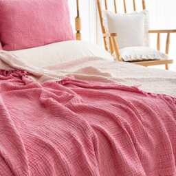 Gauze Cotton Muslin Bed Cover Oeko-Tex Organic Bedspread