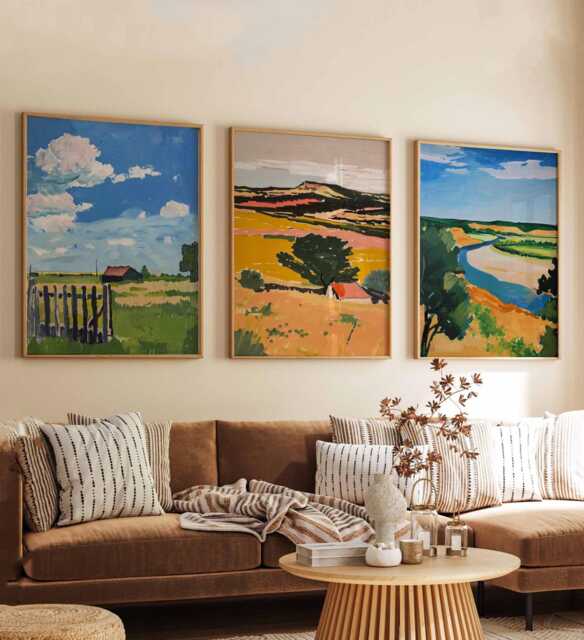 Set Of 3 Oklahoma Posters, Usa Travel Prints Set, Southwestern Wall Art Sets, Decor, Landscapes Posters - image 1