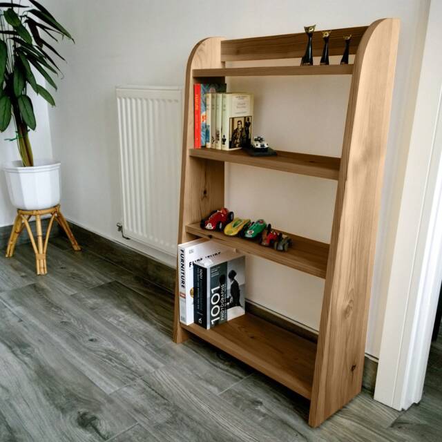 Solid Pine Bookcase Small Shelving Unit Wooden Display Shelves - image 1