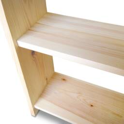 Solid Pine Bookcase Small Shelving Unit Wooden Display Shelves - thumbnail 3