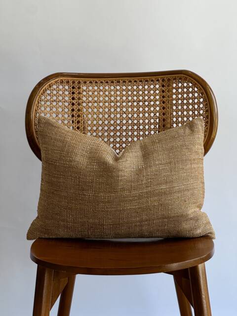 Brown Tribal Hemp Hand Woven Natural Dye Color Pillow Cover - image 1