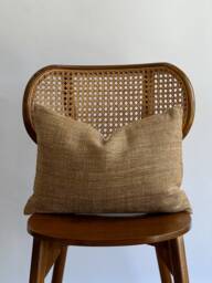 Brown Tribal Hemp Hand Woven Natural Dye Color Pillow Cover - thumbnail 1