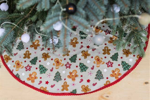 Christmas Ornament Tree Skirt, Large Skirt For Decor, Rustic Skirts, Topper, Xmas Skirts - image 1