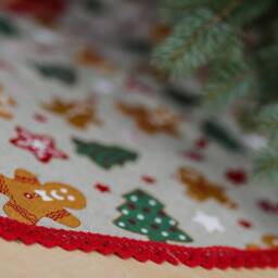 Christmas Ornament Tree Skirt, Large Skirt For Decor, Rustic Skirts, Topper, Xmas Skirts - thumbnail 4