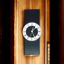 Small Wall Clock With Silver Dial - Black Decor - thumbnail 2