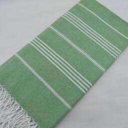 "Ultra Soft Towel, Turkish Peshtemal, Olive Green Towel, 40""x70" - thumbnail 3