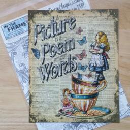 Alice in Wonderland Book Art Print, Wall Decor, Art, Gift Idea Party, Hangings, Dictionary Page, Mixed Media Print Poster - thumbnail 2