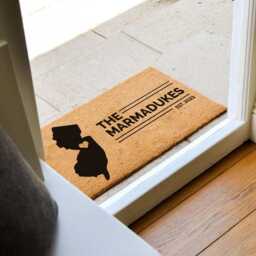 New Jersey Us State Custom Doormat - Personalized Home Usa Map Couple Gift Ideas Gifts - thumbnail 2