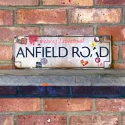 Anfield Road Sign Real Rust Vintage Style Metal Wall Art - thumbnail 3