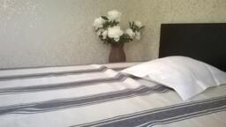 stripped Linen Bed Sheet European Heavy Weight - thumbnail 1