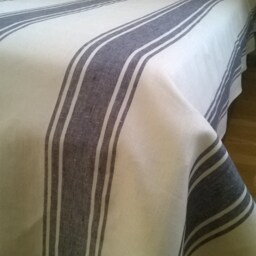 stripped Linen Bed Sheet European Heavy Weight - thumbnail 2