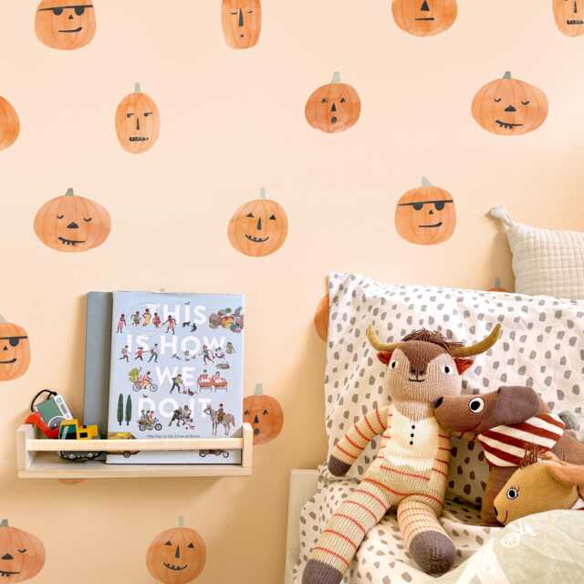 Pumpkins - Fabric Wall Decal Seasonal Mej - image 1