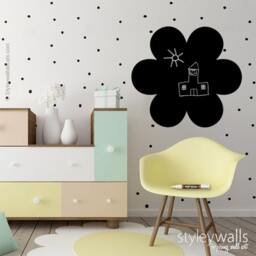 Flower Wall Decal, Chalkboard Decal For Girls Kids Room Playroom, Christmas Gift Sticker Decor - thumbnail 2