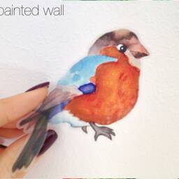 Colorful Birds Decals, 12-Set Bird Wall Furniture Bathroom Kitchen Living Room Stickers, Decals - thumbnail 3