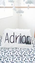Personalized Pillow - Custom Name Pillowcase Baby Crib Toddler Boys For Boy - thumbnail 1