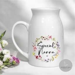 Vase For Nanna, Personalised Ceramic Vase, Vase Flowers, Mother's Day Gift, Birthday Gift Grandma, Nanna - thumbnail 1