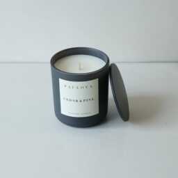 Cedar & Pine Coconut Wax Candle, Gray Glass - thumbnail 2