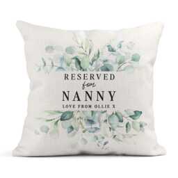Personalised Cushion For Nanny, Floral Eucalyptus Nanny - thumbnail 1
