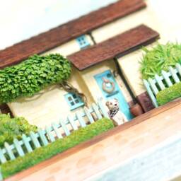 Custom Gift Farm House Clay Miniature, Framed 3D Dimensional House, Front Door Replica, Wedding For Parents, Holiday Present - thumbnail 2