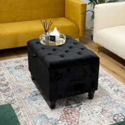 Daisy Storage Ottoman Footstool Coffee Table Pouffe Bench Chesterfield Declutter Living Space - thumbnail 4