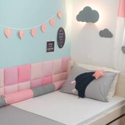 Headboard Pillow, Soft Bed Headboard, Kids Teens Hanging Single Twin Full Queen King Montessori Fabric Bedroom Decor - thumbnail 3