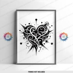 Minimal Tattoo Artist Print Set - 3 Shop Posters - Black Wall Art Definition Quote Minimalist Artwork - thumbnail 2