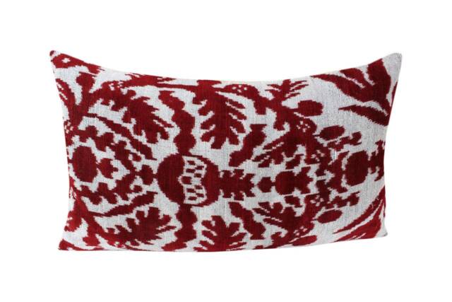 Silk Velvet Ikat Pillow Cover - image 1