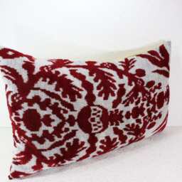 Silk Velvet Ikat Pillow Cover - thumbnail 2