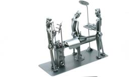 Handmade Ankle Orthopedic Surgeon Nuts & Bolts Sculpture. Figurative Sculpture Art, Scrap Metal Art Medical Student Gift, Welded - thumbnail 1