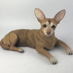 Pet Memorial, Clay Sculpture, Portrait, Dog Custom Sculpture With Toy - thumbnail 2