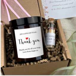 Personalised Thank You Candle For Friend, Teacher Or Colleague - Thoughtful Gift Her - thumbnail 3